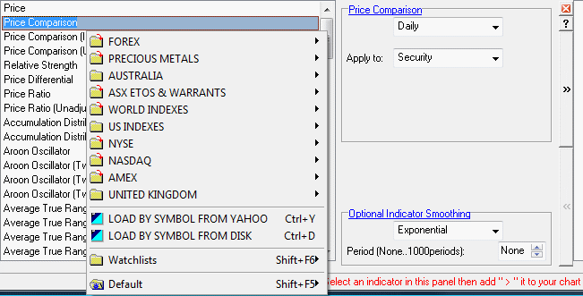 price comparison panel 