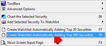 stock screen save watchlist