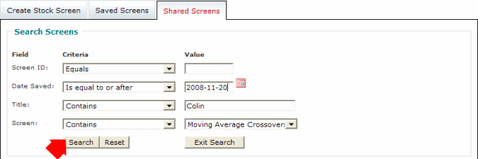 Stock Screener Shared Search Stock Screener Shared Search