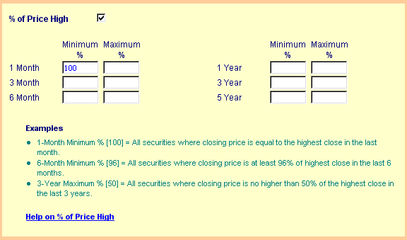 percent of price high stock screen 