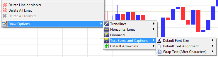 Draw Options Menu Draw Options Menu