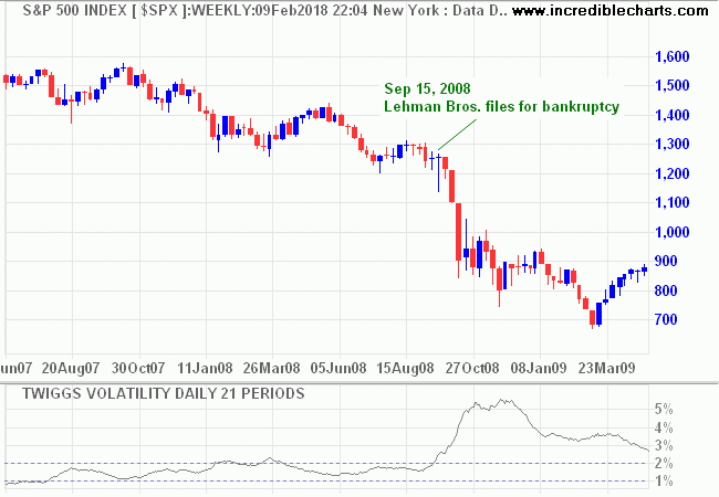 S&P 500 in 2008