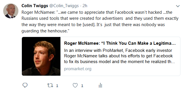 McNamee Facebook Tweet
