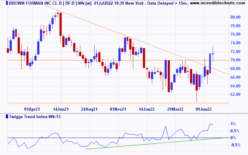 Brown Forman Inc Class B (BF.B)