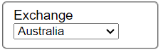 Select the Exchange Select the Exchange