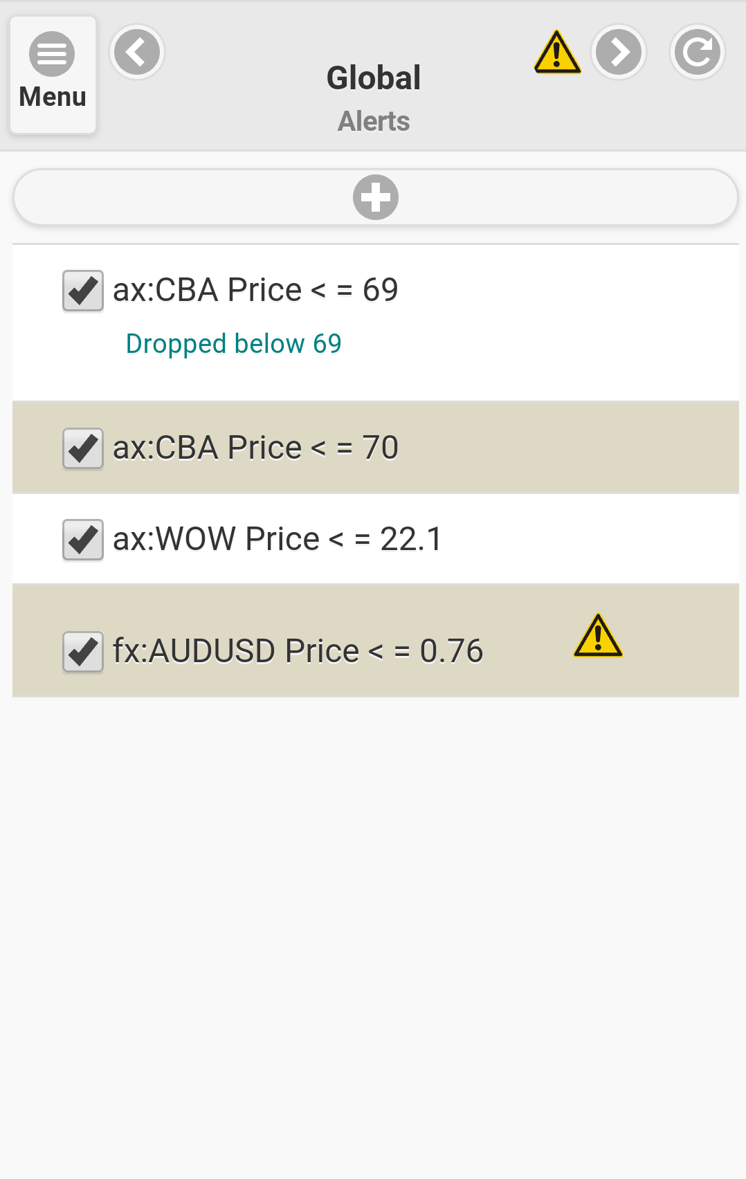 Alerts Alerts