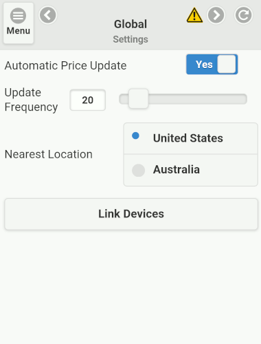 Settings Example with Refresh Button Settings Example with Refresh Button