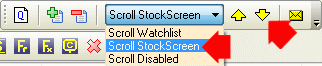 stock screen scroll arrows