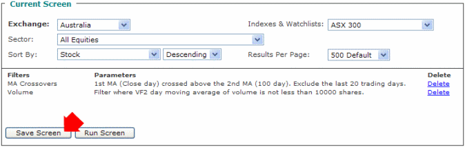 Stock Screener Save Screen Stock Screener Save Screen