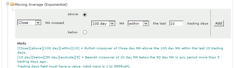 moving average crossovers filter moving average crossovers filter
