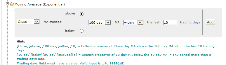 moving average crossovers filter moving average crossovers filter